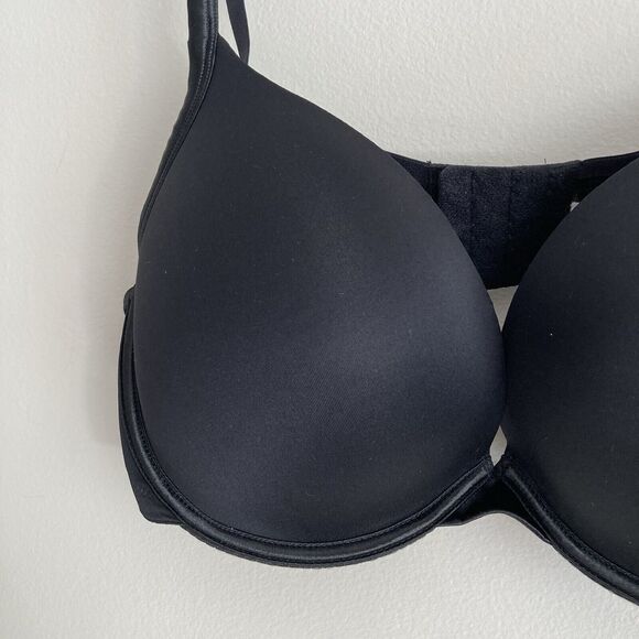 Cacique Bra 118641 Black Full Coverage Smooth Balconette Bra Size 40DD Underwire - Picture 4 of 12